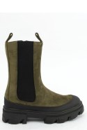 Botki sztyblety wysokie zielone RB122P GREEN - Inello - 39 Botki sztyblety wysokie zielone RB122P GREEN - Inello - 39