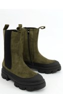Botki sztyblety wysokie zielone RB122P GREEN - Inello - 39 Botki sztyblety wysokie zielone RB122P GREEN - Inello - 39
