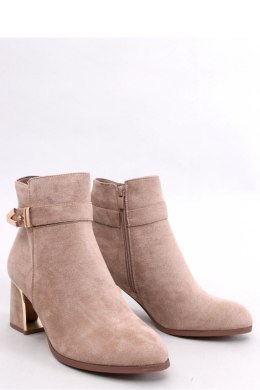 Eleganckie botki na obcasie KHALIA KHAKI - Inello - 41