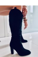 Klasyczne kozaki na słupku MARGOT BLACK - Inello - 40 Klasyczne kozaki na słupku MARGOT BLACK - Inello - 40
