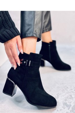 Eleganckie botki na obcasie KHALIA BLACK - Inello - 40