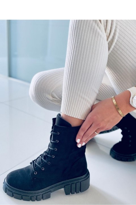 Botki sznurowane KELIS BLACK - Inello - 36