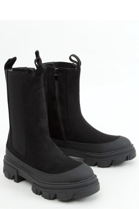Botki sztyblety wysokie czarne RB122P BLACK - Inello - 40 Botki sztyblety wysokie czarne RB122P BLACK - Inello - 40