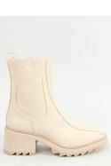 Botki damskie kremowe QT33P BEIGE - Inello - 41 Botki damskie kremowe QT33P BEIGE - Inello - 41