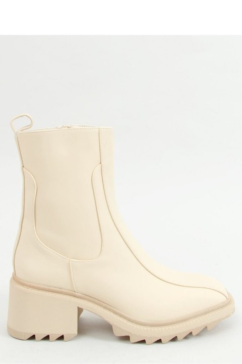 Botki damskie kremowe QT33P BEIGE - Inello - 41 Botki damskie kremowe QT33P BEIGE - Inello - 41