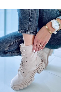 Botki sznurowane KELIS BEIGE - Inello - 40
