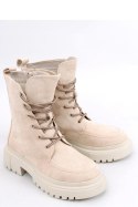 Botki sznurowane zamszowe ROISIN BEIGE - Inello - 39 Botki sznurowane zamszowe ROISIN BEIGE - Inello - 39