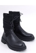Botki ze skarpetkową cholewką WILLET BLACK - Inello - 39 Botki ze skarpetkową cholewką WILLET BLACK - Inello - 39