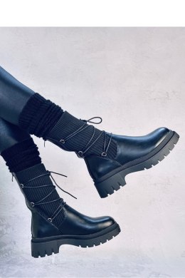 Botki ze skarpetkową cholewką WILLET BLACK - Inello - 39