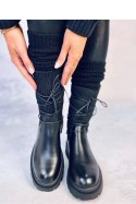Botki ze skarpetkową cholewką WILLET BLACK - Inello - 39 Botki ze skarpetkową cholewką WILLET BLACK - Inello - 39