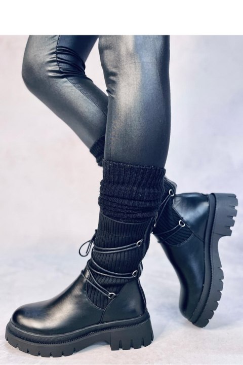 Botki ze skarpetkową cholewką WILLET BLACK - Inello - 39 Botki ze skarpetkową cholewką WILLET BLACK - Inello - 39