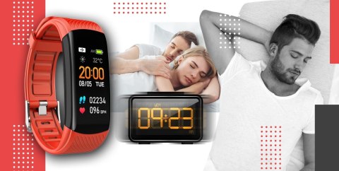 Smartband GIEWONT Fit&GO Duo GW200-1 - Black + Pasek Alert Red Smartband GIEWONT Fit&GO Duo GW200-1 - Black + Pasek Alert Red