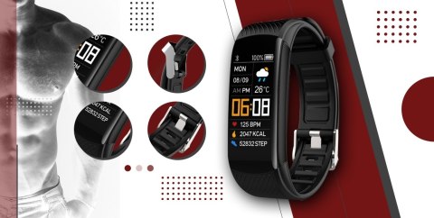 Smartband Giewont Fit&GO Duo GW200-2 - Black + Pasek Ice White Smartband Giewont Fit&GO Duo GW200-2 - Black + Pasek Ice White