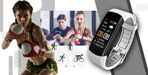 Smartband Giewont Fit&GO Duo GW200-2 - Black + Pasek Ice White Smartband Giewont Fit&GO Duo GW200-2 - Black + Pasek Ice White