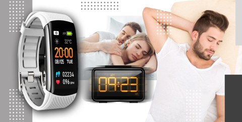 Smartband Giewont Fit&GO Duo GW200-2 - Black + Pasek Ice White Smartband Giewont Fit&GO Duo GW200-2 - Black + Pasek Ice White