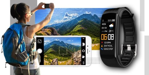 Smartband Giewont Fit&GO Duo GW200-2 - Black + Pasek Ice White Smartband Giewont Fit&GO Duo GW200-2 - Black + Pasek Ice White