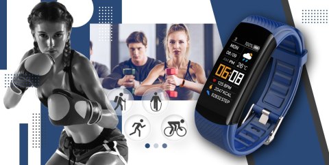Smartband GIEWONT Fit&GO Duo GW200-6 - Black + Pasek Smart Navy Smartband GIEWONT Fit&GO Duo GW200-6 - Black + Pasek Smart Navy