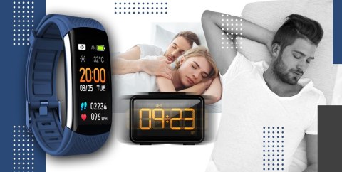 Smartband GIEWONT Fit&GO Duo GW200-6 - Black + Pasek Smart Navy Smartband GIEWONT Fit&GO Duo GW200-6 - Black + Pasek Smart Navy