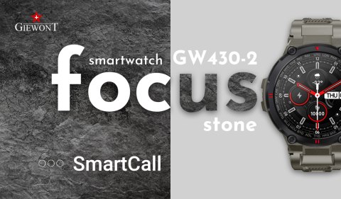 Smartwatch GIEWONT Focus SmartCall GW430-2 - Stone Smartwatch GIEWONT Focus SmartCall GW430-2 - Stone