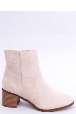 Botki na obcasie zamszowe klasyczne NATINA BEIGE - Inello - 39