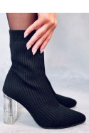 Botki skarpetkowe na przezroczystym obcasie DESTANI BLACK - Inello - 40 Botki skarpetkowe na przezroczystym obcasie DESTANI BLACK - Inello - 40