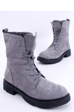 Botki sznurowane zamszowe LAVEY GREY - Inello - 38