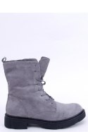 Botki sznurowane zamszowe LAVEY GREY - Inello - 38 Botki sznurowane zamszowe LAVEY GREY - Inello - 38