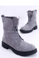Botki sznurowane zamszowe LAVEY GREY - Inello - 40 Botki sznurowane zamszowe LAVEY GREY - Inello - 40