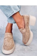 Mokasyny na obcasie CONIFF KHAKI - Inello - 39 Mokasyny na obcasie CONIFF KHAKI - Inello - 39