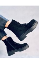 Botki na platformie sznurowane BURSE BLACK - Inello - 36 Botki na platformie sznurowane BURSE BLACK - Inello - 36
