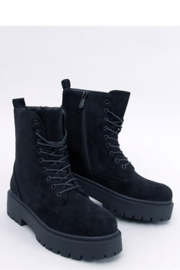 Botki na platformie sznurowane BURSE BLACK - Inello - 40