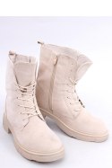 Botki sznurowane zamszowe LAVEY BEIGE - Inello - 40 Botki sznurowane zamszowe LAVEY BEIGE - Inello - 40