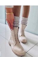 Botki sznurowane zamszowe LAVEY BEIGE - Inello - 40 Botki sznurowane zamszowe LAVEY BEIGE - Inello - 40