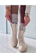 Botki sznurowane zamszowe LAVEY BEIGE - Inello - 40 Botki sznurowane zamszowe LAVEY BEIGE - Inello - 40