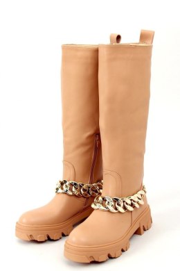 Oficerki z łańcuszkiem JULY CAMEL - Inello - 36
