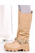 Oficerki z łańcuszkiem JULY CAMEL - Inello - 36 Oficerki z łańcuszkiem JULY CAMEL - Inello - 36