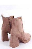 Botki na szerokim obcasie CIARA KHAKI - Inello - 40 Botki na szerokim obcasie CIARA KHAKI - Inello - 40