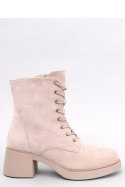 Botki sznurowane na obcasie MAYFIELD BEIGE - Inello - 41 Botki sznurowane na obcasie MAYFIELD BEIGE - Inello - 41
