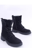 Botki sznurowane zamszowe LAVEY BLACK - Inello - 38 Botki sznurowane zamszowe LAVEY BLACK - Inello - 38
