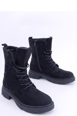 Botki sznurowane zamszowe LAVEY BLACK - Inello - 38