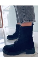 Botki sznurowane zamszowe LAVEY BLACK - Inello - 38 Botki sznurowane zamszowe LAVEY BLACK - Inello - 38