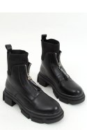 Botki ze skarpetkową cholewką czarne 168-321 BLACK - Inello - 40 Botki ze skarpetkową cholewką czarne 168-321 BLACK - Inello - 40