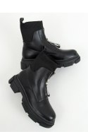Botki ze skarpetkową cholewką czarne 168-321 BLACK - Inello - 40 Botki ze skarpetkową cholewką czarne 168-321 BLACK - Inello - 40