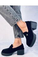 Mokasyny na obcasie CONIFF BLACK - Inello - 39 Mokasyny na obcasie CONIFF BLACK - Inello - 39