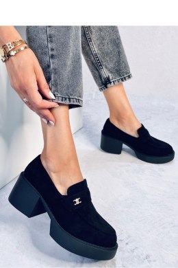 Mokasyny na obcasie CONIFF BLACK - Inello - 40