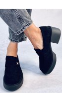Mokasyny na obcasie CONIFF BLACK - Inello - 40 Mokasyny na obcasie CONIFF BLACK - Inello - 40