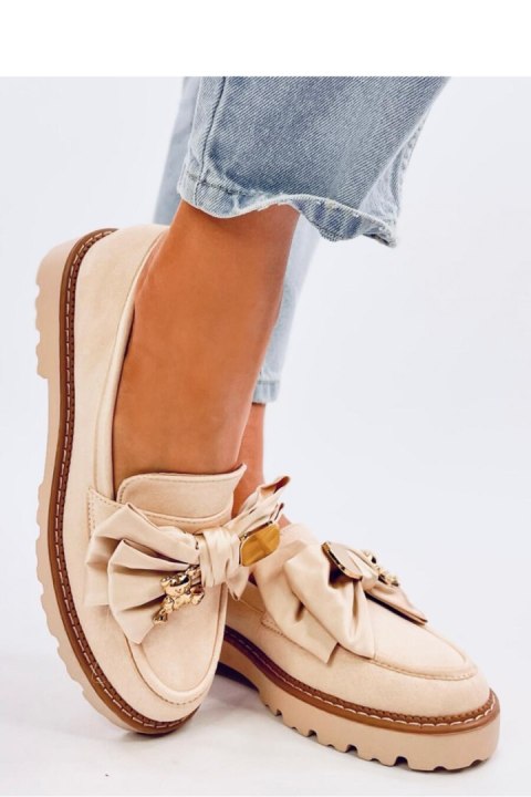 Mokasyny z ozdobnym misiem PENNSY BEIGE - Inello - 39 Mokasyny z ozdobnym misiem PENNSY BEIGE - Inello - 39