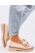 Mokasyny z ozdobnym misiem PENNSY BEIGE - Inello - 39