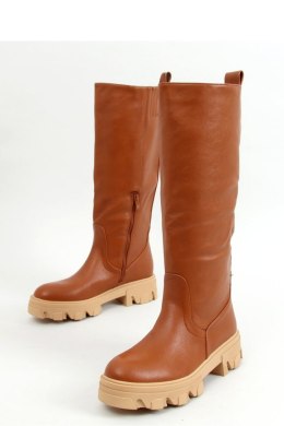 Oficerki na grubej podeszwie brązowe QT21P BROWN - Inello - 38