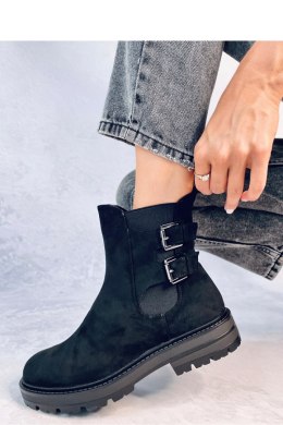 Botki sztyblety zamszowe LANIER BLACK - Inello - 38